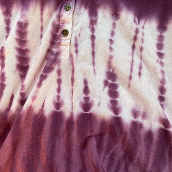 Eddie Bauer purple tie dye long sleeved shirt - Picture 3 of 6